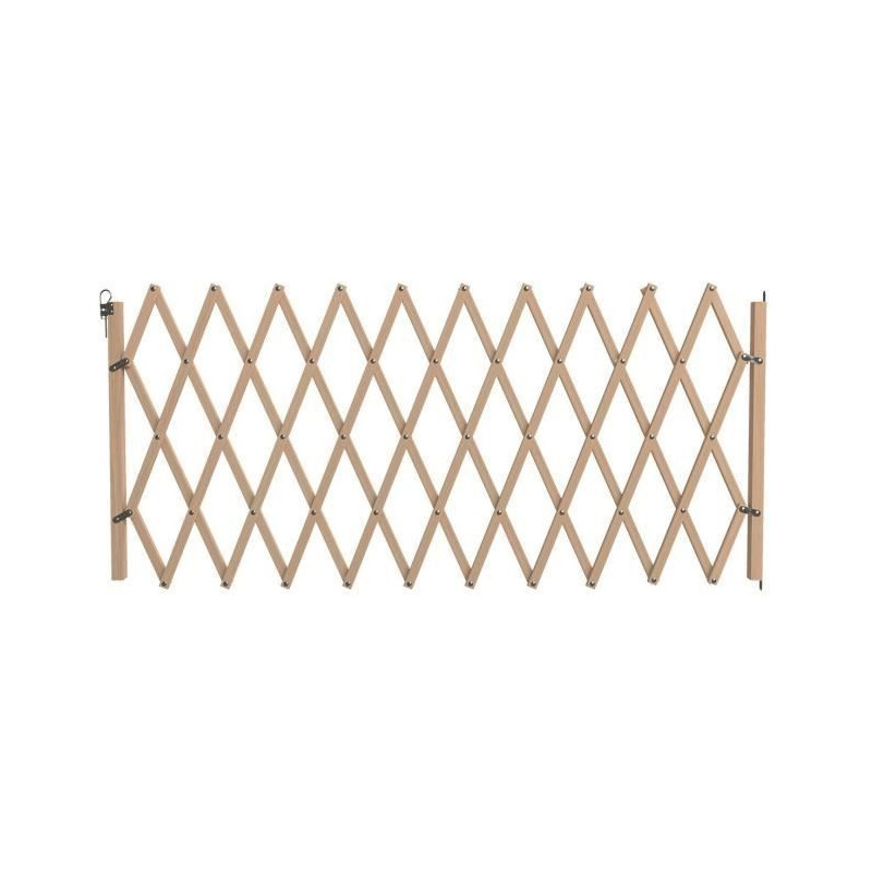VADIGRAN Barriere en bois accordeon - 60-230 cm - Brun - Pour chiens et chats