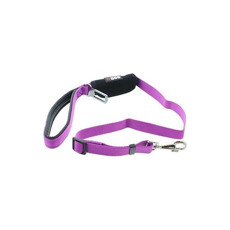 I DOG Laisse Confort - L 100 cm - Violet et gris - Pour chien