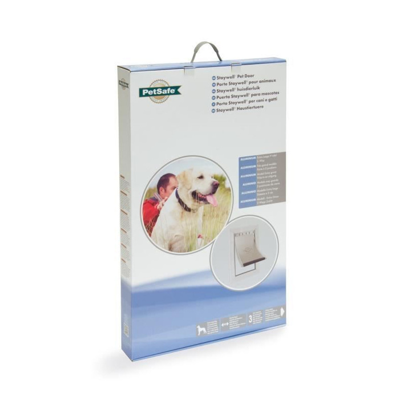PETSAFE Porte Staywell cadre en aluminium - Blanc - Pour chat ou chien jusqua 100 kg