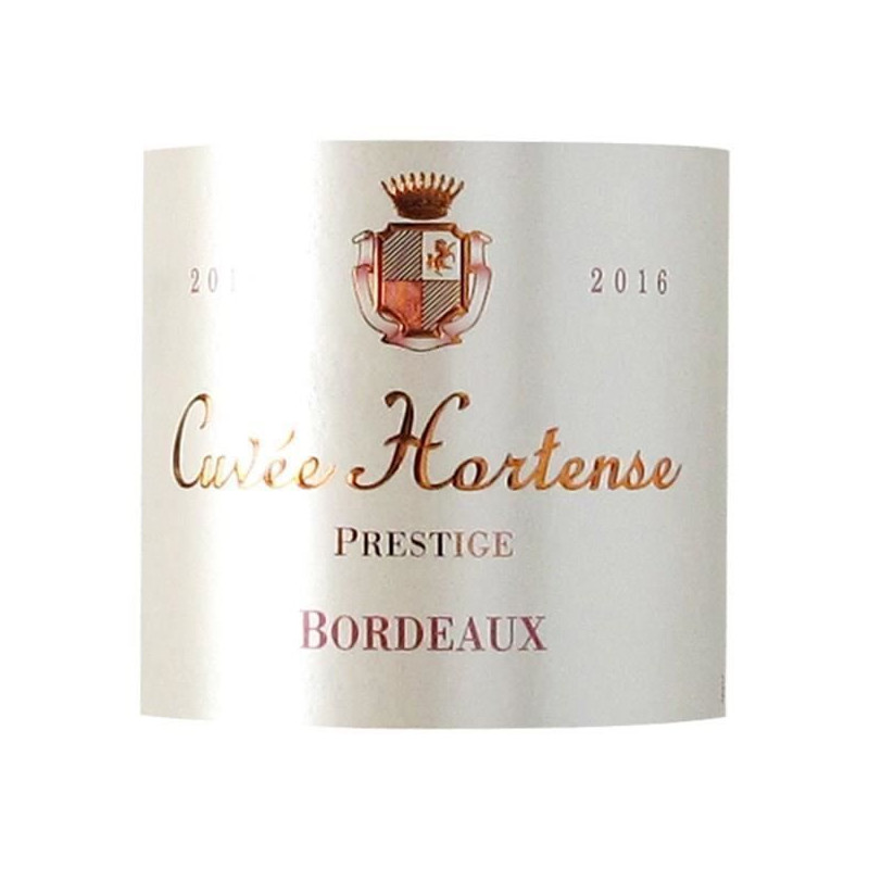 Cuvee Hortense Prestige 2016 Bordeaux - Vin rouge de Bordeaux