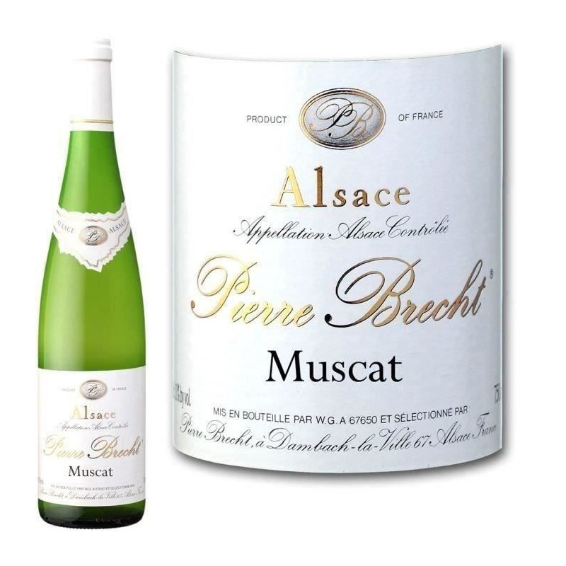 Pierre Brecht 2018 Muscat - Vin blanc dAlsace