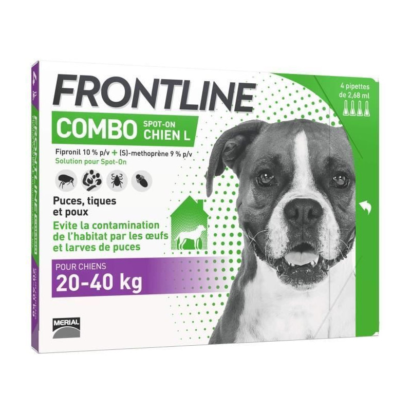 FRONTLINE Combo chien - 20-40kg - 4 pipettes