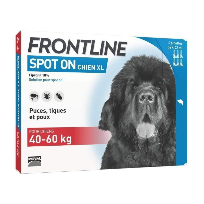 FRONTLINE Spot On chien 40-60kg - 6 pipettes