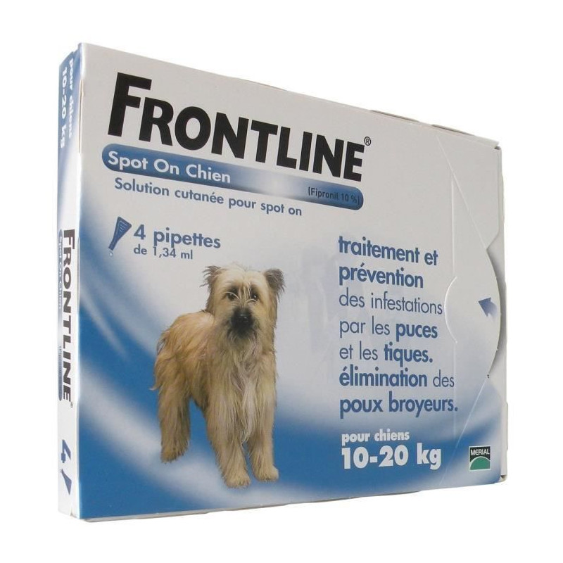 FRONTLINE Spot On chien 10-20kg - 4 pipettes