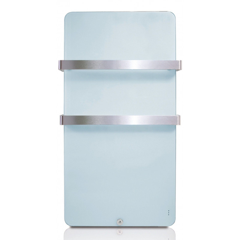 Radiateur Sèche-serviettes en verre extra-plat 600W (Blanc)