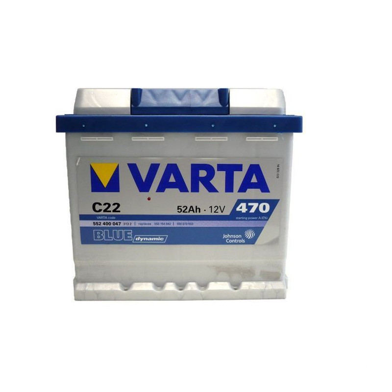 VARTA Batterie Auto C22 + droite 12V 52 AH 470A