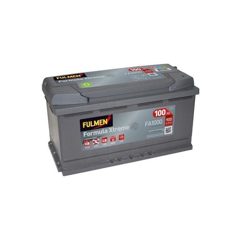 FULMEN Batterie auto XTREME FA1000 + droite 12V 100AH 900A