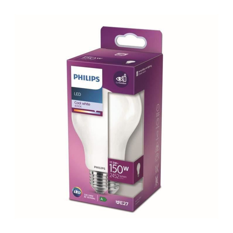 Ampoule LED PHILIPS Non dimmable - E27 - 150W - Blanc Froid