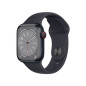 Apple Watch Series 8 GPS + Cellular, boîtier Aluminium Minuit 41mm avec Bracelet Sport Minuit