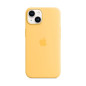 Coque en silicone avec MagSafe pour Apple iPhone 14 Soleil pale