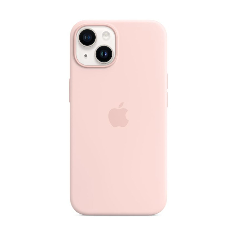 Coque en silicone avec MagSafe pour Apple iPhone 14 Rose craie