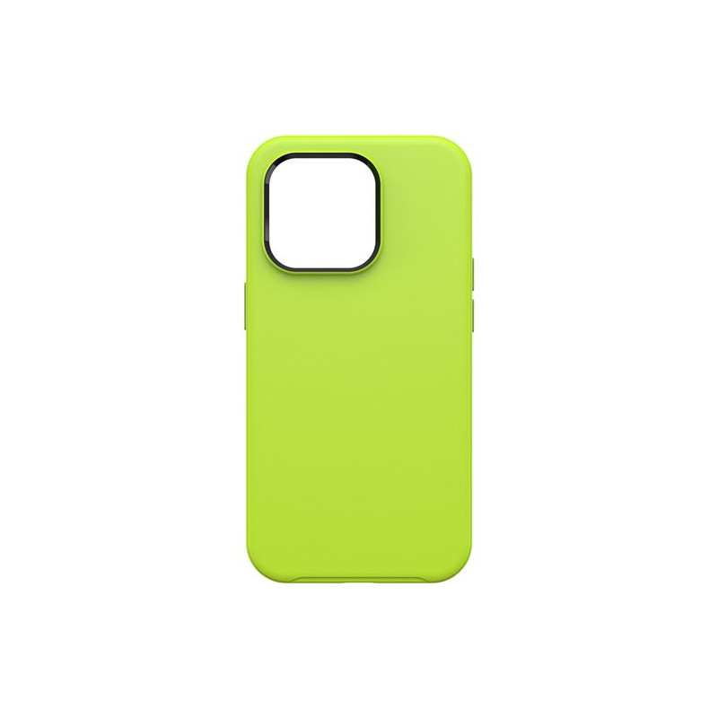 Coque antichoc OtterBox Symmetry + MagSafe pour iPhone 14 Pro Jaune Vert