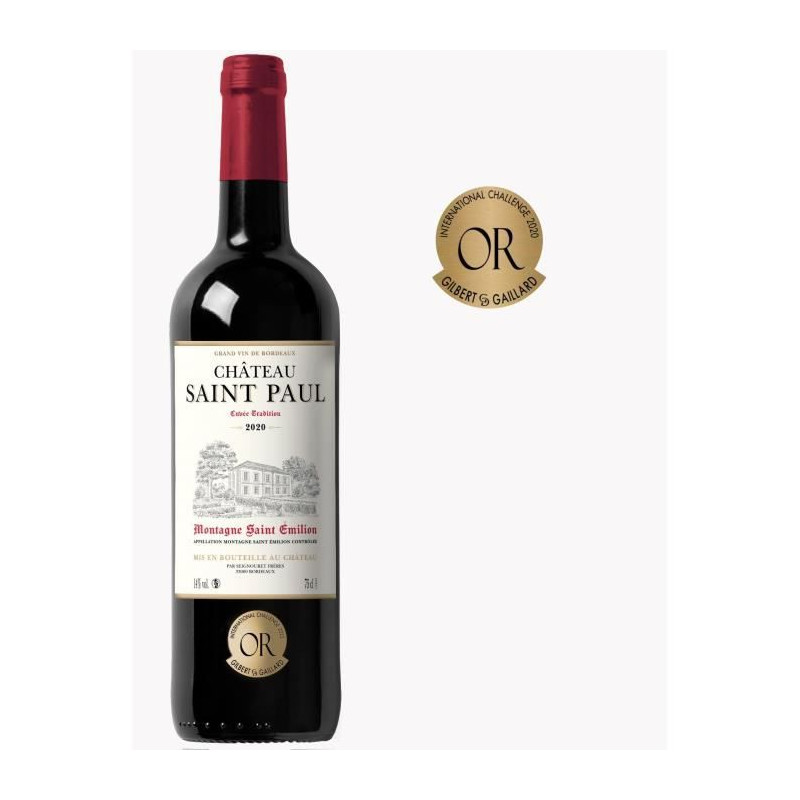 Château Saint Paul Cuvée Tradition 2020 Montagne Saint-Emilion - Vin rouge de Bordeaux