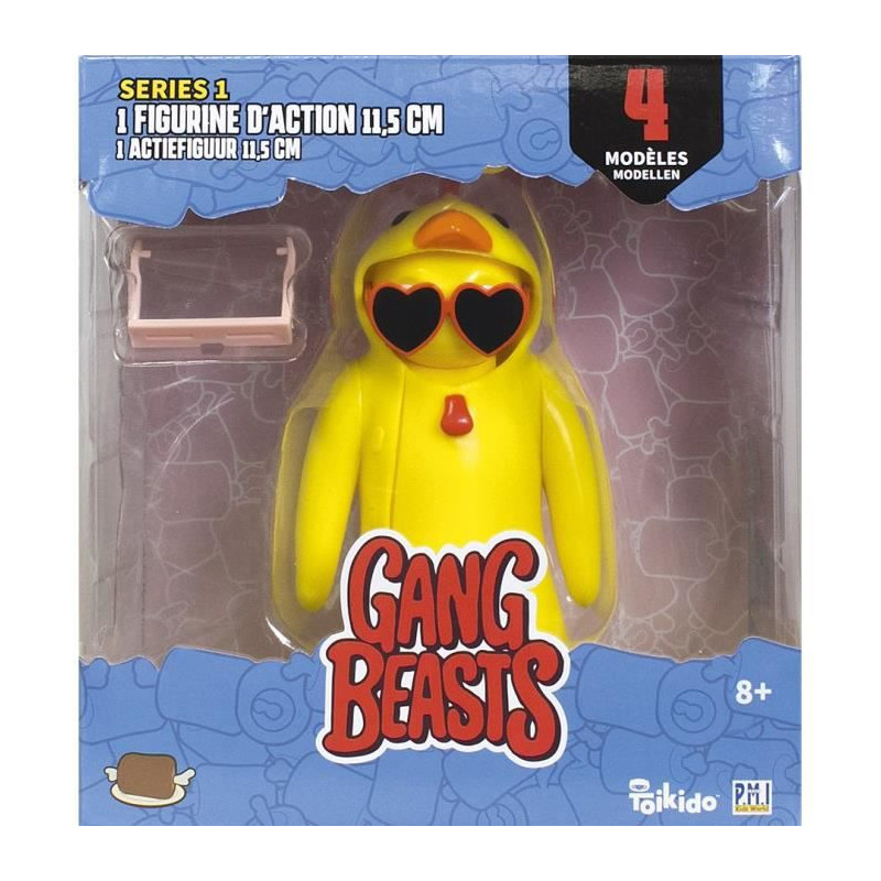 Gang Beasts - 1 Figurine Articulée de 11,5 cm - Lot 4 - Figurines de Collection - Jeux Vidéos - Lansay