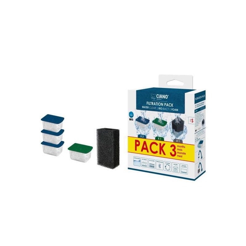 CIANO pack 3 mois cartouches filtration taille S