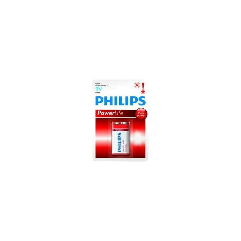 Philips Power Life 6LR61P1B batterie 9V Alcaline