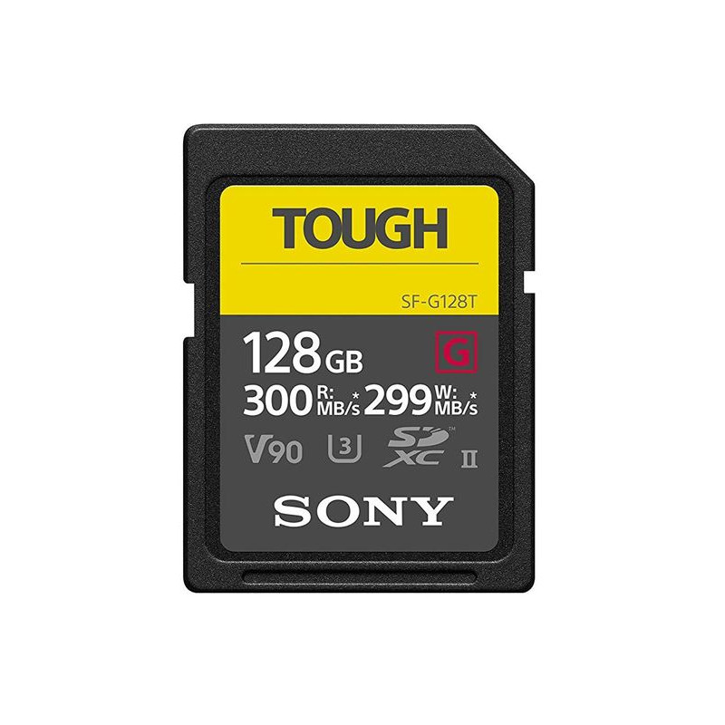 Sony SF G series TOUGH SF G128T Carte mémoire flash 128 Go Video Class V90 UHS II U3 Class10 SDXC UHS II