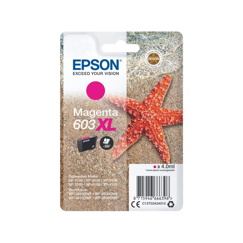 Cartouche d encre Epson Etoile de mer 603 XL Magenta