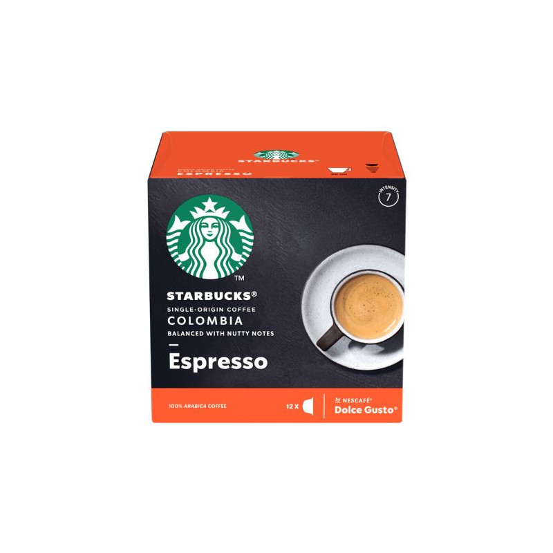 Pack de 12 capsules Dolce Gusto Starbucks Nescafé Espresso Colombia