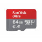 Carte Mémoire SanDisk Ultra MicroSDXC UHS I 64 Go avec Adaptateur microSD, microSDHC et microSDXC