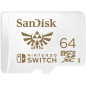 Carte mémoire microSD SanDisk SDSQXAT 064G GNCZN 64 Go pour Nintendo Switch Blanc