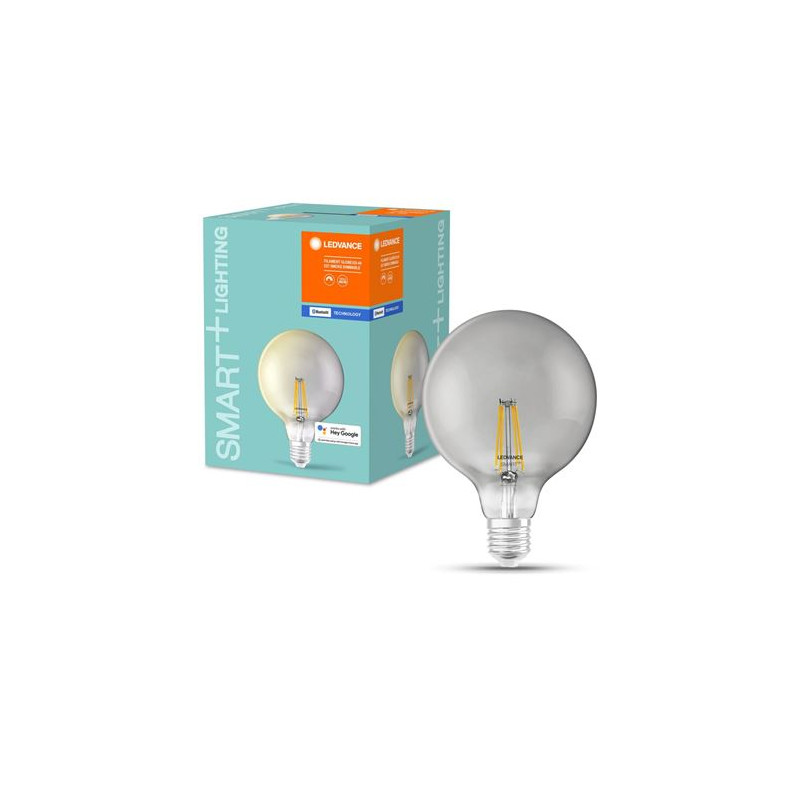 Ampoule connectée Ledvance Smart avec Filament Globe Dimmable 48 6 W Blanc