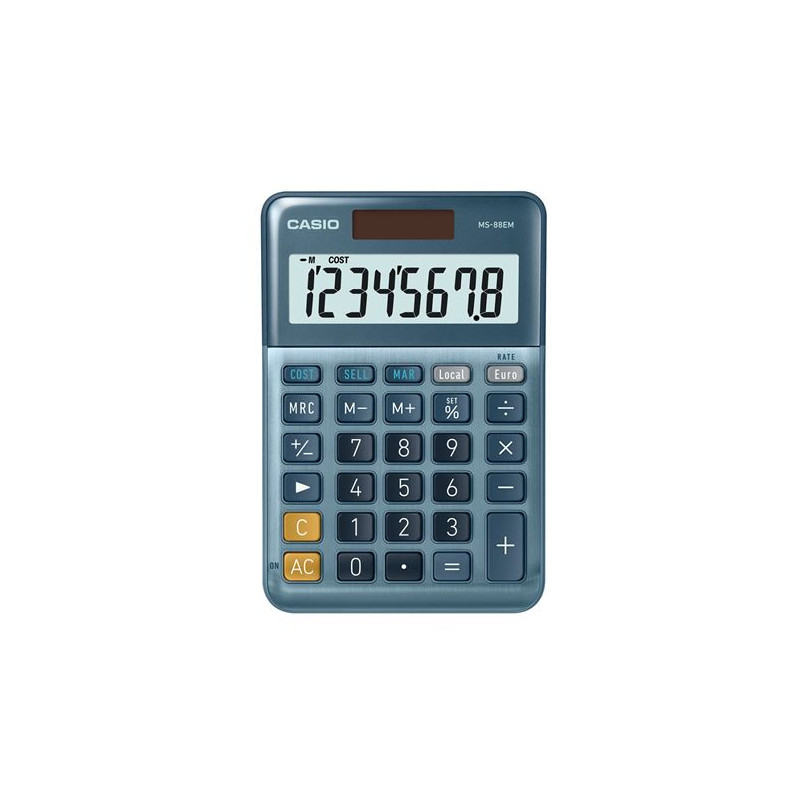 Calculatrice de bureau Casio MS 88EM Bleu
