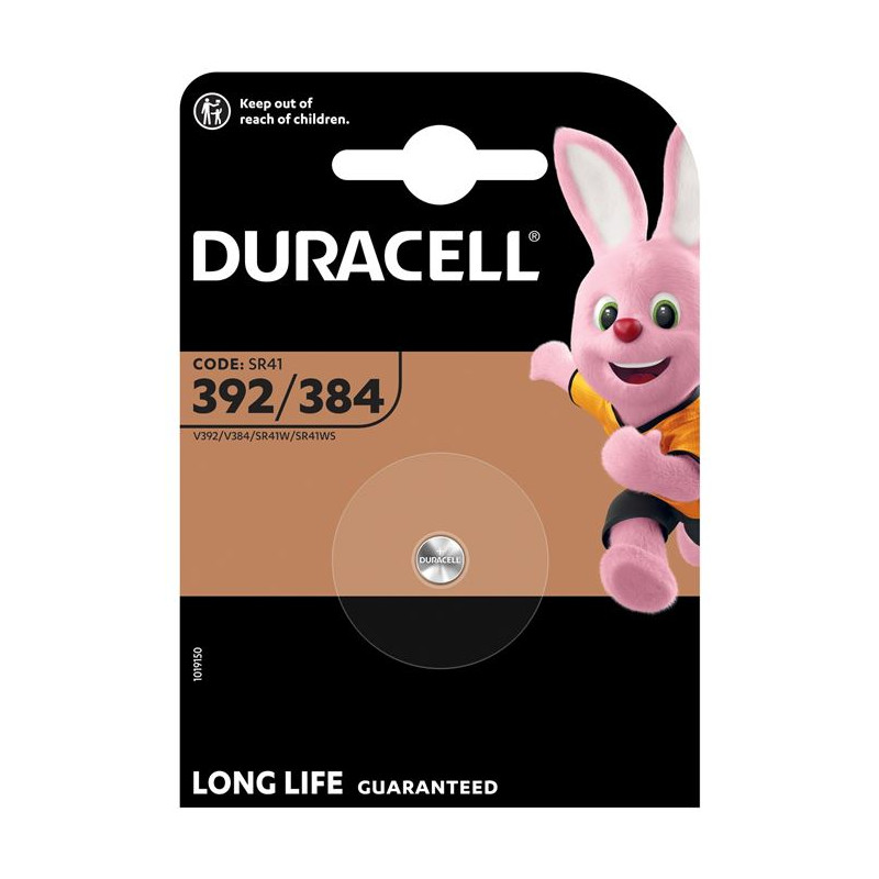 Pile bouton Duracell D384 D392 1,55 V Argent