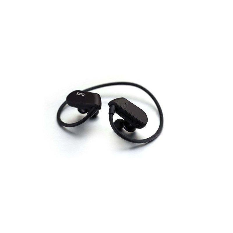 Lecteur MP3 Djix 2 en 1 Sport Waterproof avec écouteurs sans fil Bluetooth Noir