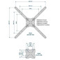 MELICONI 400 CE Support TV plafond orientable de 14 a 50