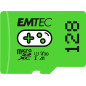 Carte mémoire Gaming microSD UHS I U3 V30 A1 A2 Emtec 128 Go Vert