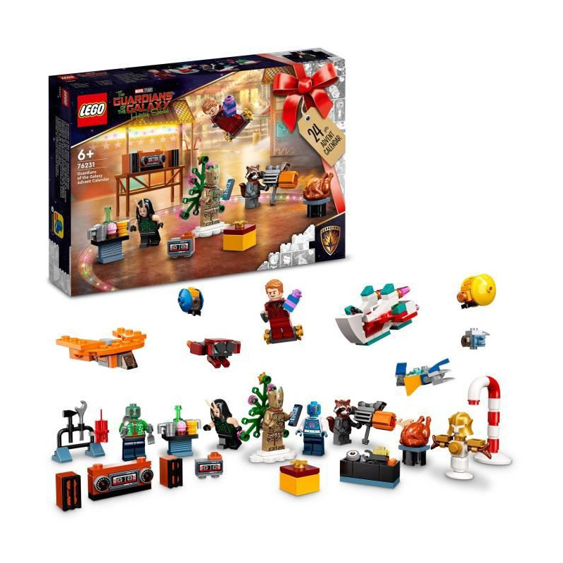 LEGO Marvel 76231 Le Calendrier de l'Avent 2022 Les Gardiens de la Galaxie, pour Enfants