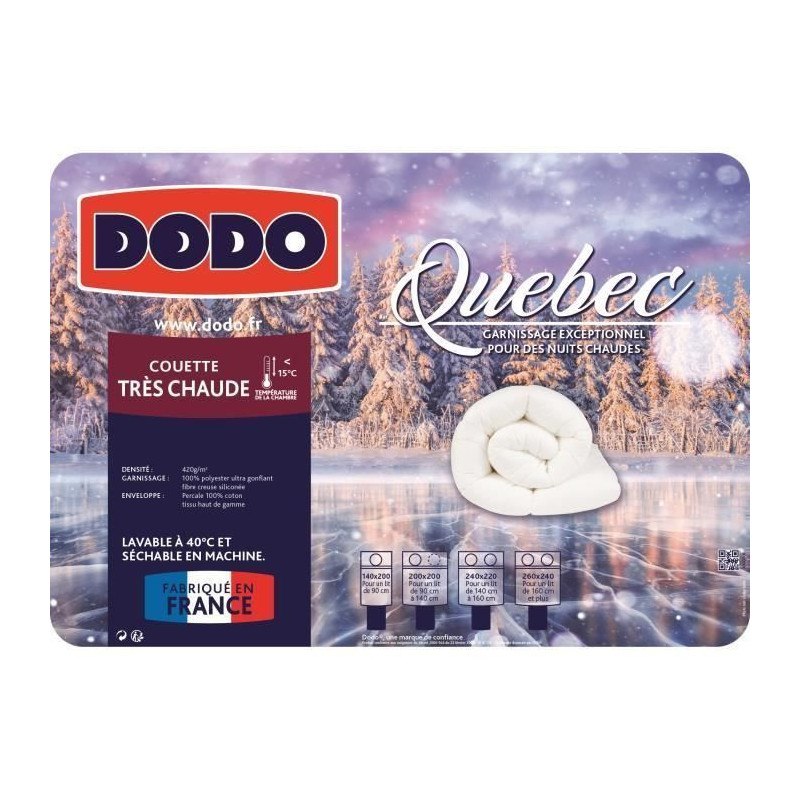 DODO Couette chaude Quebec - 240 x 260 cm