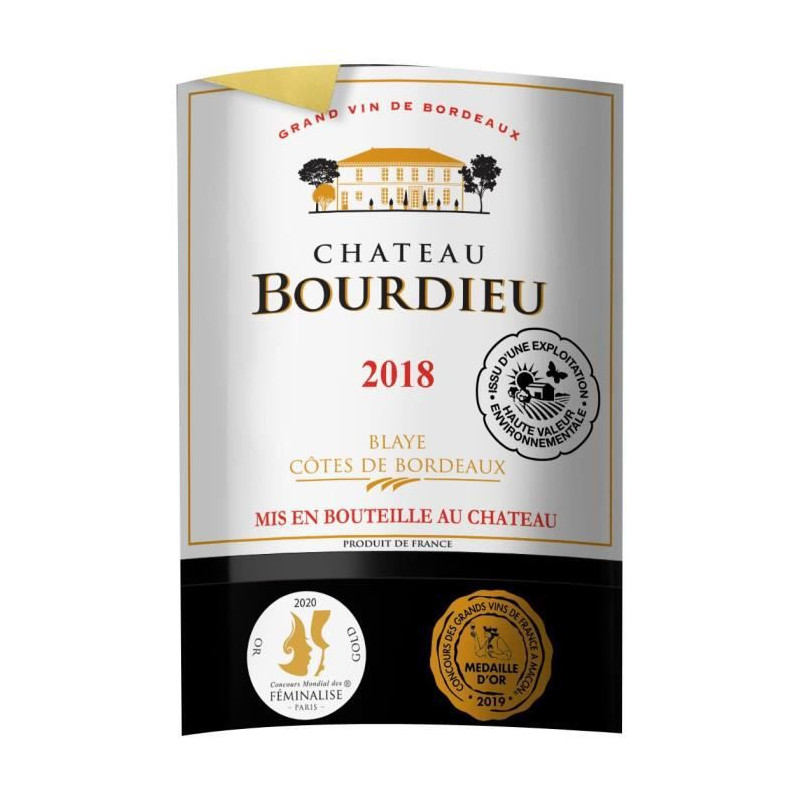 Château Bourdieu 2018 Blaye Côtes de Bordeaux - Vin rouge de Bordeaux