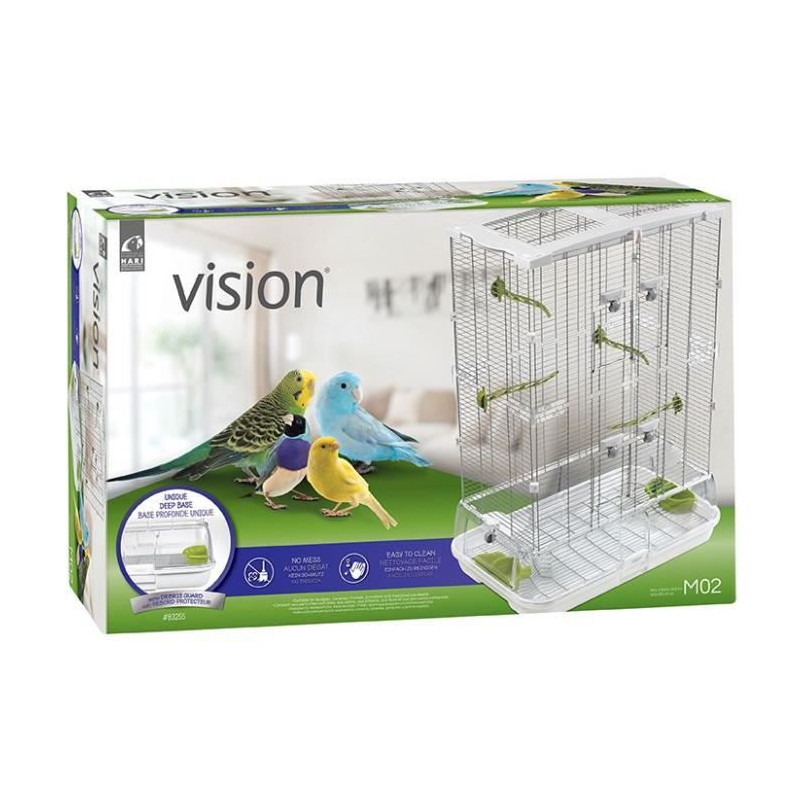 Cage Vision M02 Blanc/vert