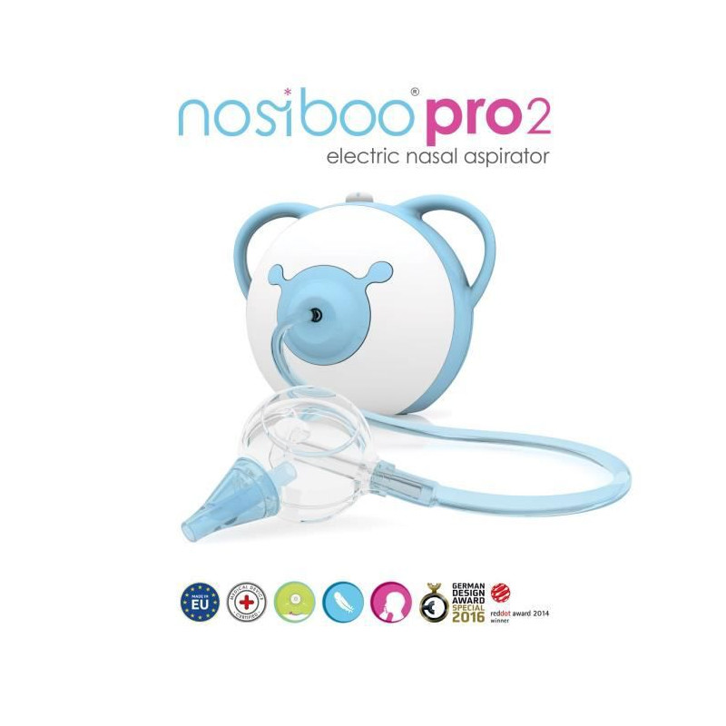 Mouche-bébé électrique NOSIBOO PRO 2 - Aspiration contrôlée - Des la naissance - Bleu