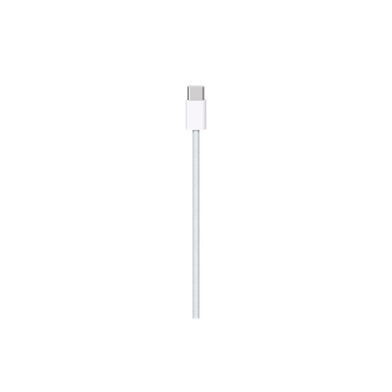 Câble de charge tissé USB C Apple 1 m pour tablette et PC portable Blanc