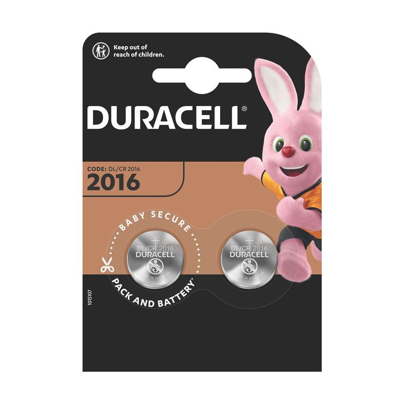 Duracell Electronics 2016 Batterie 2 x CR2016 Li