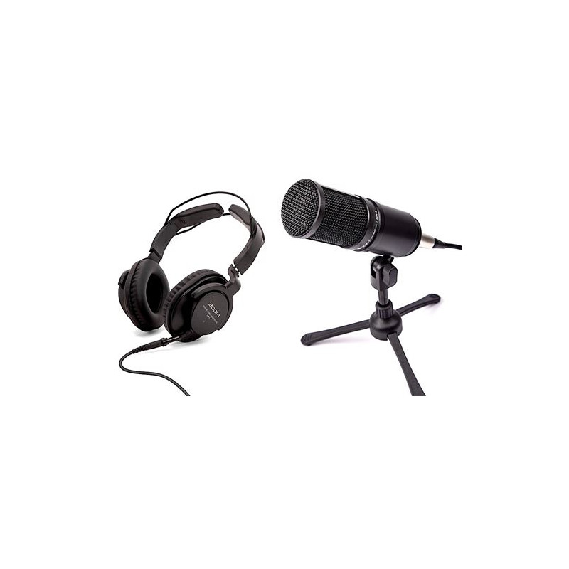 Pack Microphone podcast Zoom ZDM 1PMP Noir