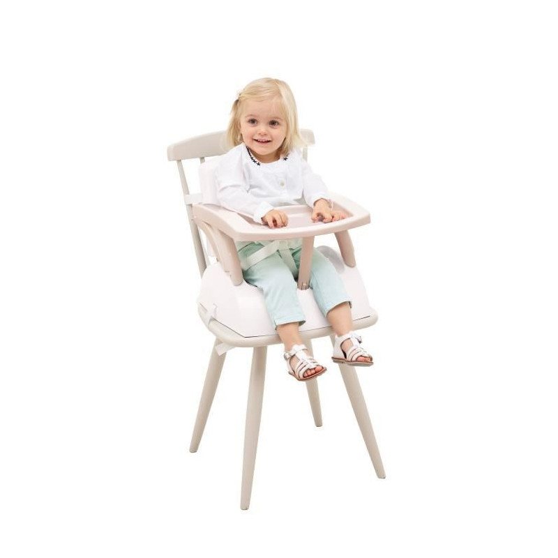 Rehausseur de chaise pour enfant + Boîtes de conservation + Coffret vaisselle micro-ondes + Bavoir semi-rigide
