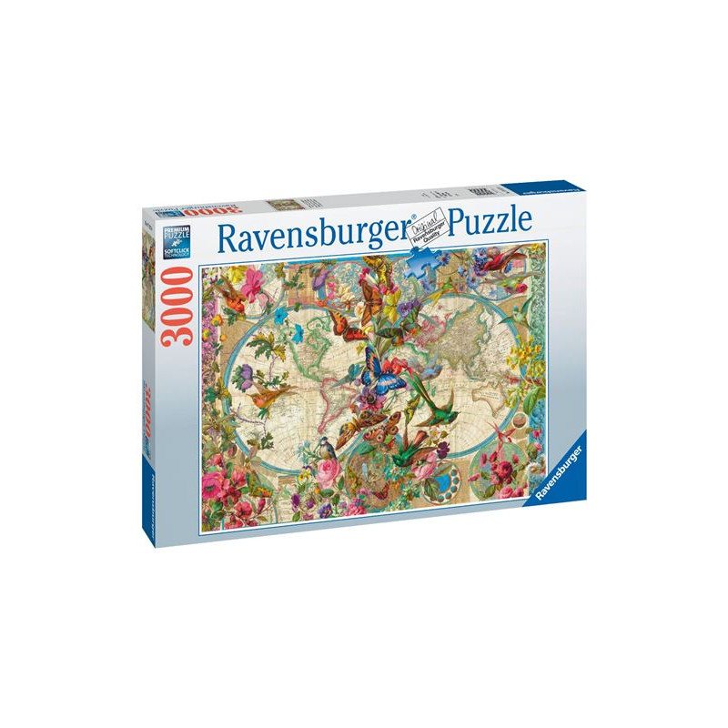 Puzzle Ravensburger Carte de la flore et de la faune 3000 pièces