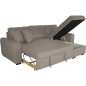 Canapé d'angle convertible réversible 4 places - Tissu beige - Contemporain - L 244 x P 151 x H 90 - HAMILTON