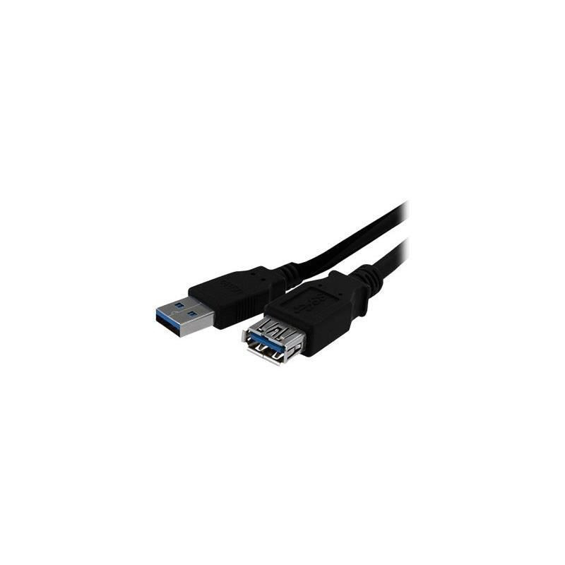 Cable dextension USB 3.0 A vers A de 1 m - M/F - Rallonge USB A SuperSpeed en noir - M/F - USB3SEXT1MBK