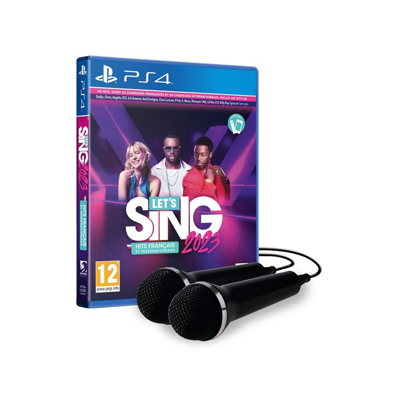 Let s Sing 2023 + 2 Micros Edition Bundle PS4