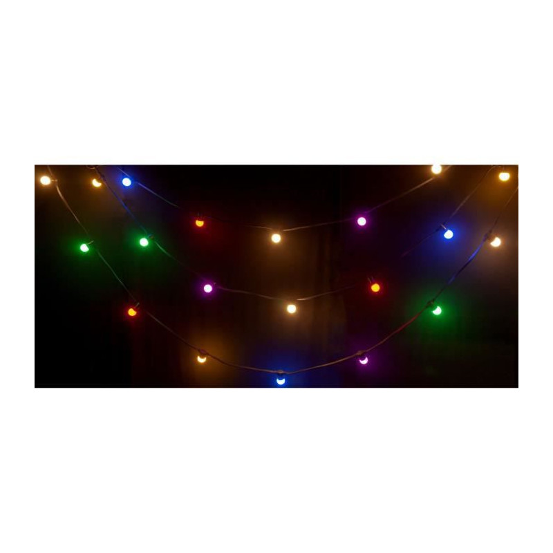 Guirlande lumineuse - IBIZA - LEDSTRING-COLOR - 20 LEDs de couleur avec une protection IP44 - 10 m