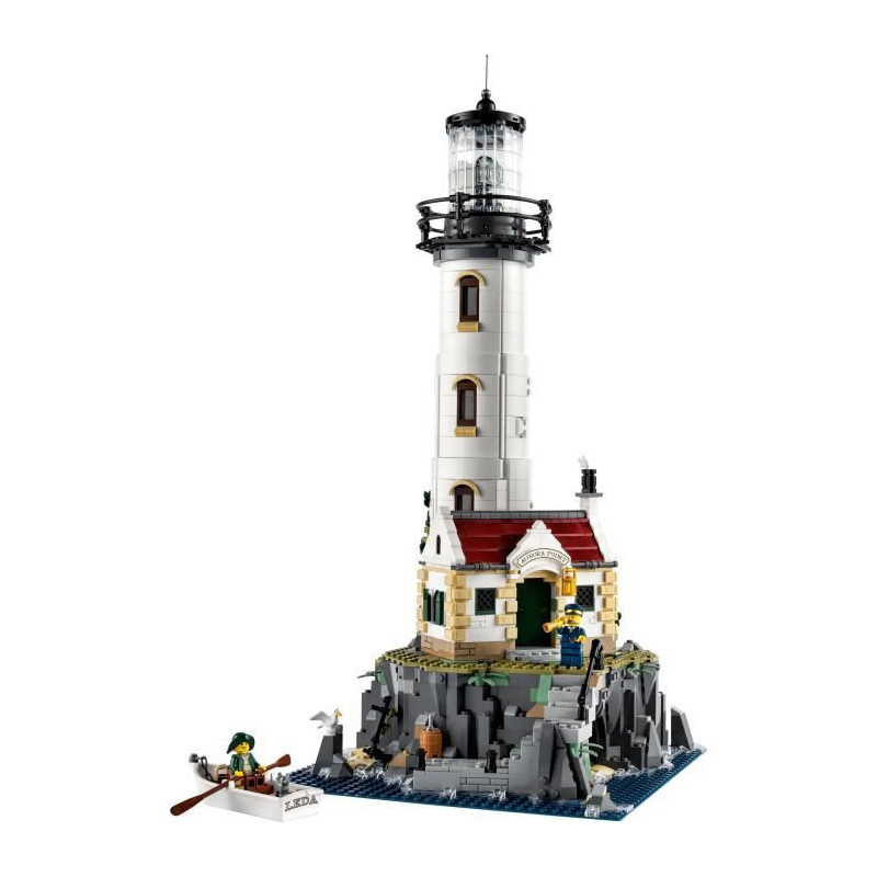 LEGO 21335 Ideas Le Phare Motorisé, Maquette a Construire, Idée Cadeau, Décoration Maison, avec Minifigurines Marin, Activit