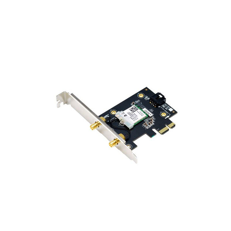 Adaptateur réseau PCIe 802.11a, 802.11b g n, 802.11ax (Wi Fi 6) Asus Noir