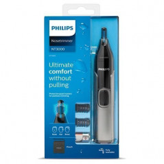 Philips TONDEUSE A NEZ ET OREILLES SUR PILES 2 SABOTS POCHETTES  PHILIPS - NT3650.16