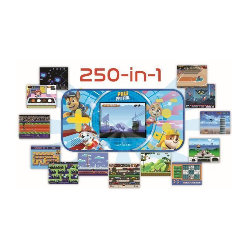 PAT PATROUILLE Console de jeux portable enfant Compact Cyber Arcade LEXIBOOK - 150 jeux