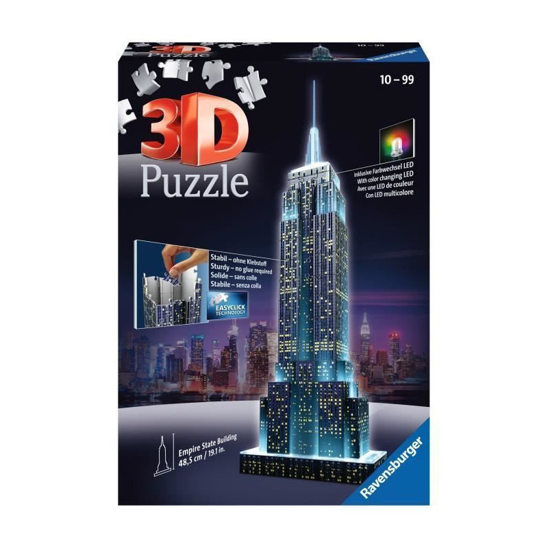 RAVENSBURGER Puzzle 3D Empire State Building Night Edition 216p